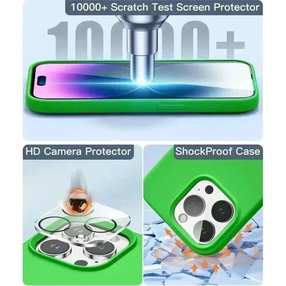 5 in 1 Case For iPhone 14‎ Pro 6.1” Silicone Shockproof 2 Screen/Lens Protectors - Picture 5 of 10